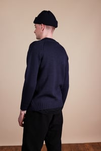 Image 6 of Cable Cardigan - Navy