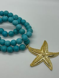 Image 2 of Stella Starfish Turqouise Beaded Necklace