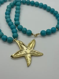 Image 3 of Stella Starfish Turqouise Beaded Necklace
