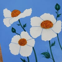 Image 2 of Original Floral Oil Painting on Cradled Panel (Free Shipping)