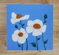 Image 1 of Original Floral Oil Painting on Cradled Panel (Free Shipping)