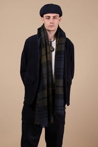 Image 3 of Wide Scarf - Blackwatch Olive