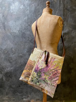 Image of one of a kind painting bag - heather