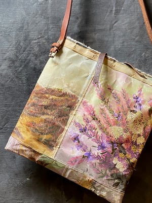 Image of one of a kind painting bag - heather