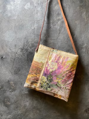 Image of one of a kind painting bag - heather