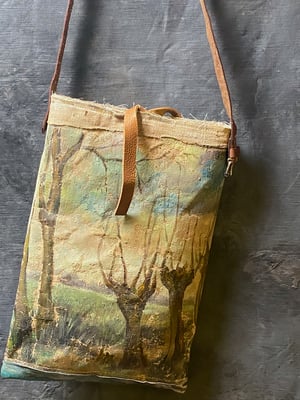 Image of one of a kind painting bag - willow