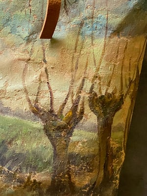 Image of one of a kind painting bag - willow