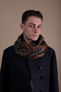 Image 6 of Wide Scarf - Stewart Olive