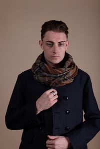 Image 7 of Wide Scarf - Stewart Olive