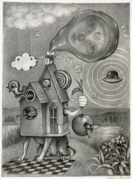 Image of "Cuckoo House" (Original Drawing)