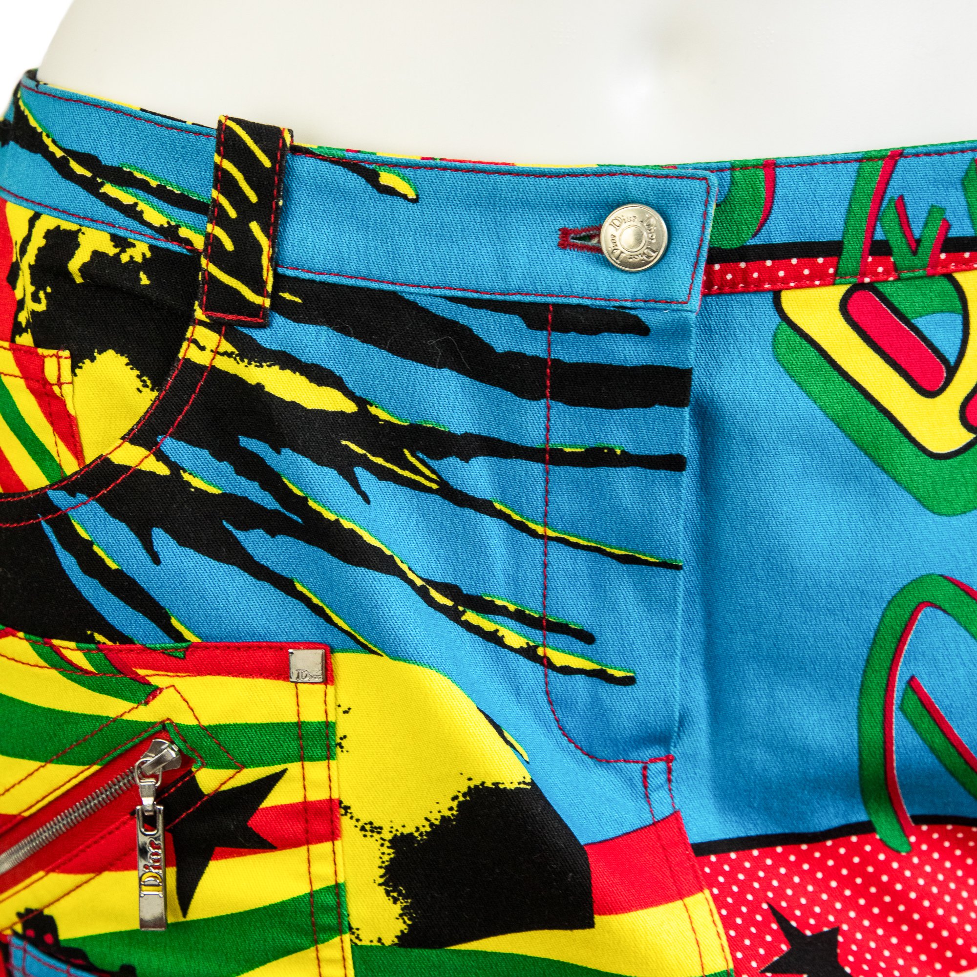 Image of Christian Dior by Galliano 2004 Rasta Mania Skirt
