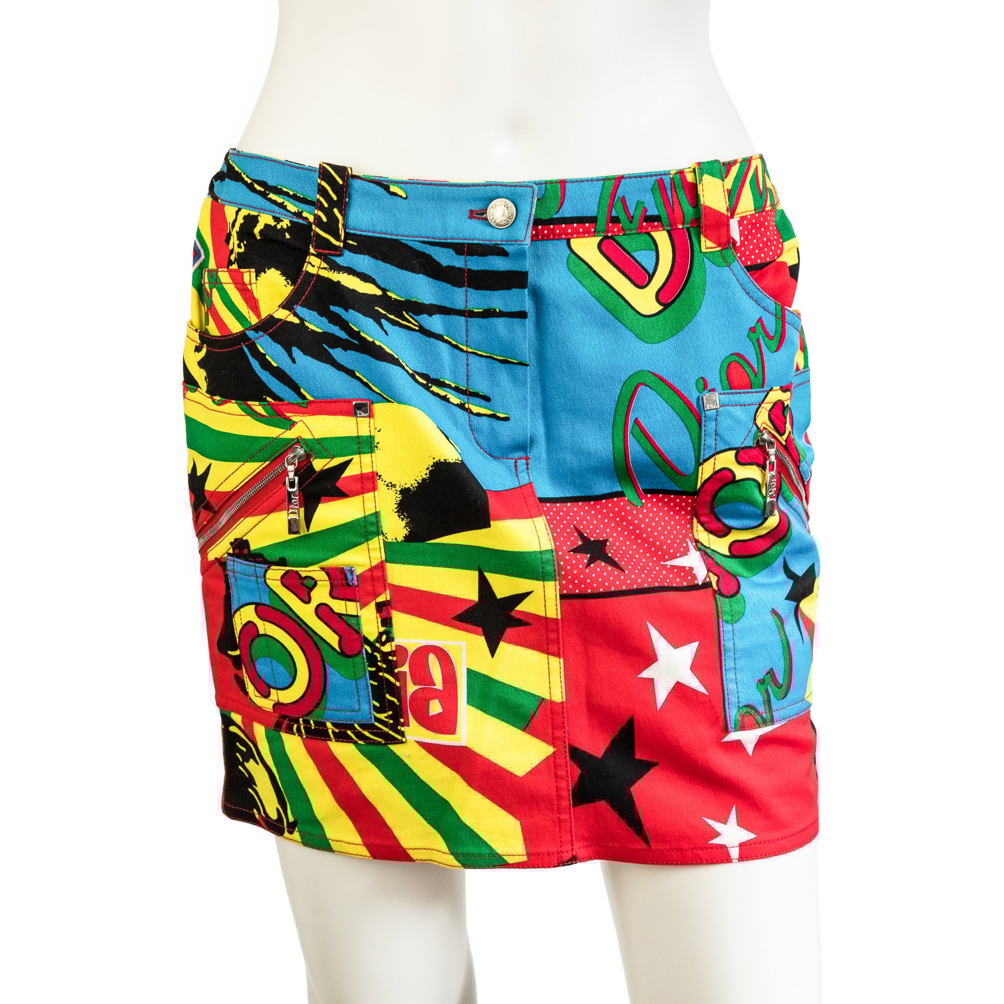 Image of Christian Dior by Galliano 2004 Rasta Mania Skirt