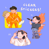 sope & agust d clear stickers