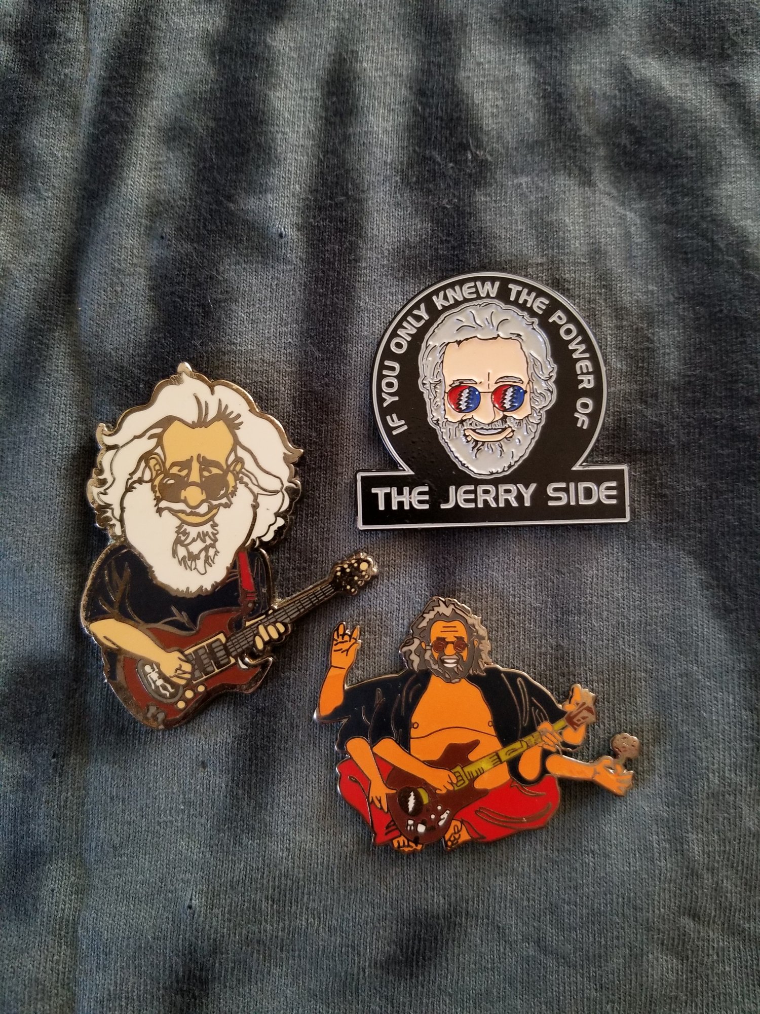 Image of Choose a Jerry Garcia Pin. Comes with 10 GD stickers.