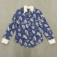 Image 1 of vintage lady collage blouse