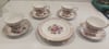 Imperial Fine Bone China Four Trios Cup Saucer Plate 22kt Gold Warranted