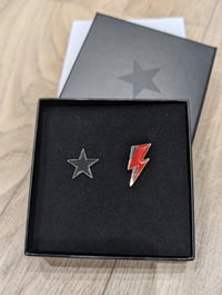 Image 1 of Blackstar and Lightning Bolt Badge Set