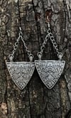 SILVER SHIELD EARRINGS