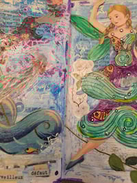 Image 1 of Whimsical Altered Alice in Wonderland Book – A Vintage Fantasy Collage