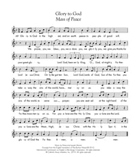 Image 2 of Mass of Peace - Basic Package - Sheet Music PDF Download - PLAYED AT THE NEC SUNDAY MASS!