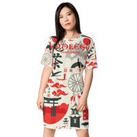 Image 6 of Endless Discovery Theme of Japan T-shirt Dress