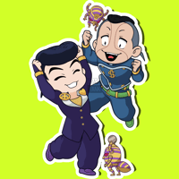 JJBA Josuke+Okuyasu sticker