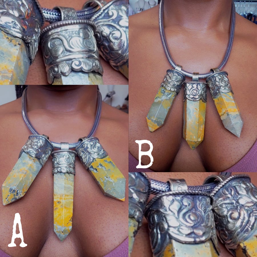 Image of EB Goddess Neckpieces: Bubble Bee Agate