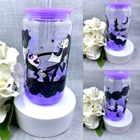 Image 1 of Grim Reaper 16oz glass can tumbler 