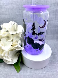Image 2 of Grim Reaper 16oz glass can tumbler 