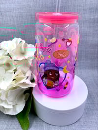 Image 2 of Fashion girls 16oz glass can tumbler 