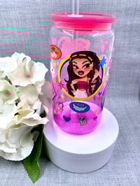 Image 4 of Fashion girls 16oz glass can tumbler 