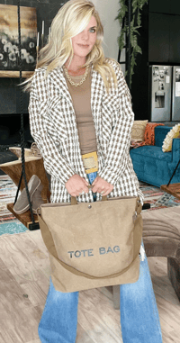 Image 1 of  Camel Canvas ‘Tote Bag’
