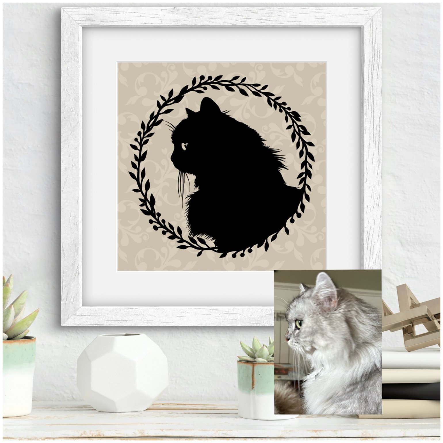 Image of Custom Pet Portrait Silhouette