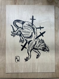 ‘ Show me the piper ‘ on plywood