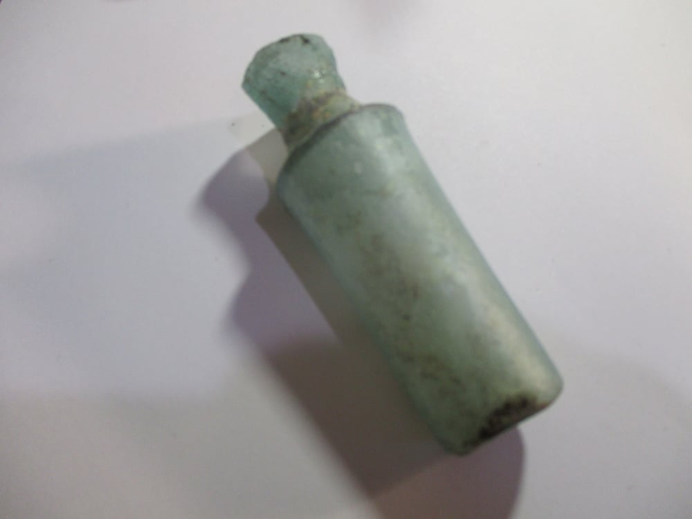 Shipwreck Sale: Roman 4+ Inch Glass Bottle, Interesting 2-Level Design