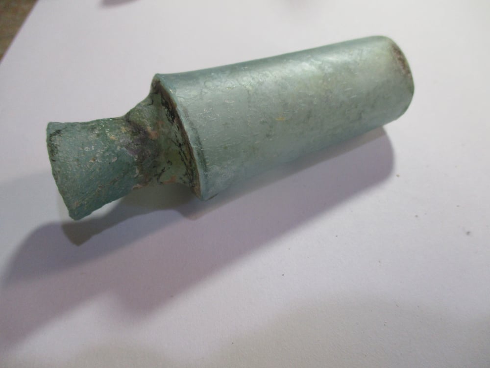 Shipwreck Sale: Roman 4+ Inch Glass Bottle, Interesting 2-Level Design