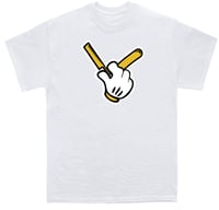 Image 3 of mickey straight razor hand T-shirt  