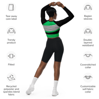 Image 4 of Elevate Recycled Long-Sleeve Crop Top