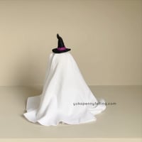 Image 3 of Frenchie Ghost 2024 : Cream with Witch/Wizard Hat