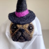 Image 4 of Frenchie Ghost 2024 : Fawn with Witch/Wizard Hat