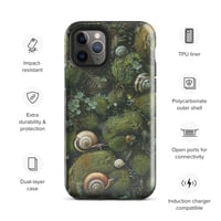 Image 4 of Flora and Fauna Goblincore Grunge Snails and Moss Tough Case for iPhone®