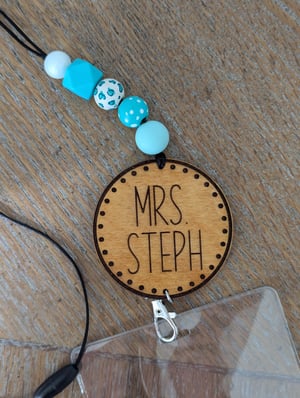 Image of Personalized Engraved Wooden Lanyard