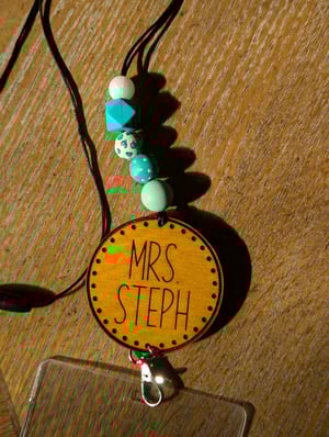 Image of Personalized Engraved Wooden Lanyard