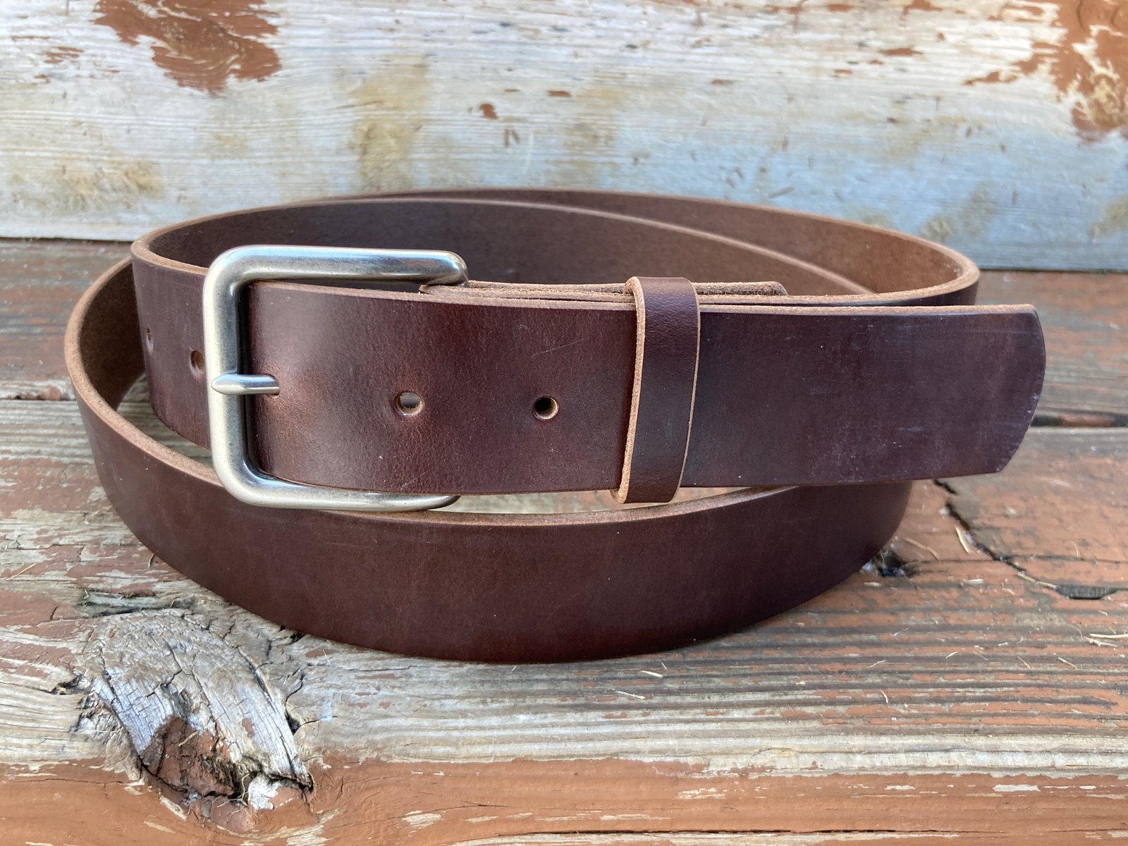 Horween Leather Belt Brown Chromexcel 1.5 Treetop Goods