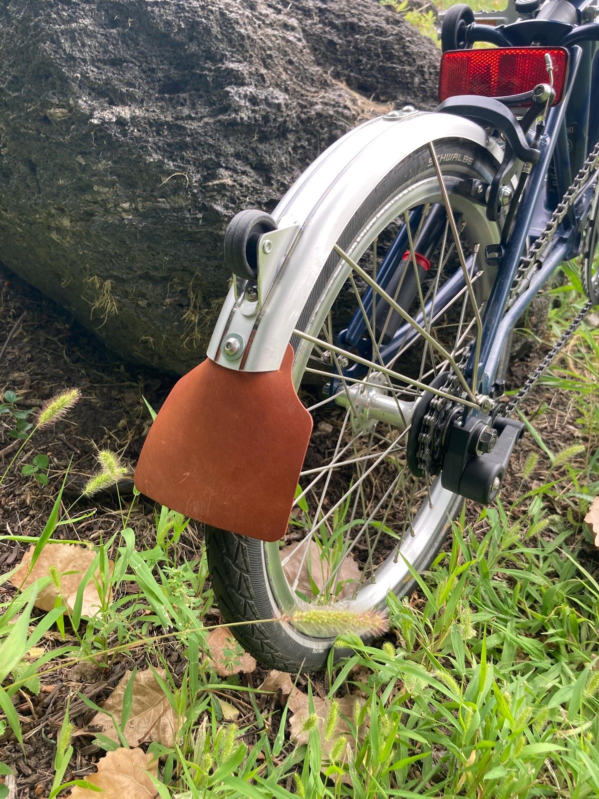 Leather Mudflap for Brompton Folding Bike Front AND Rear Set