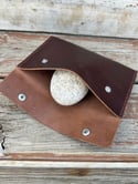 Flat Utility Pouch - Horween Waxed Flesh Chromexcel Leather