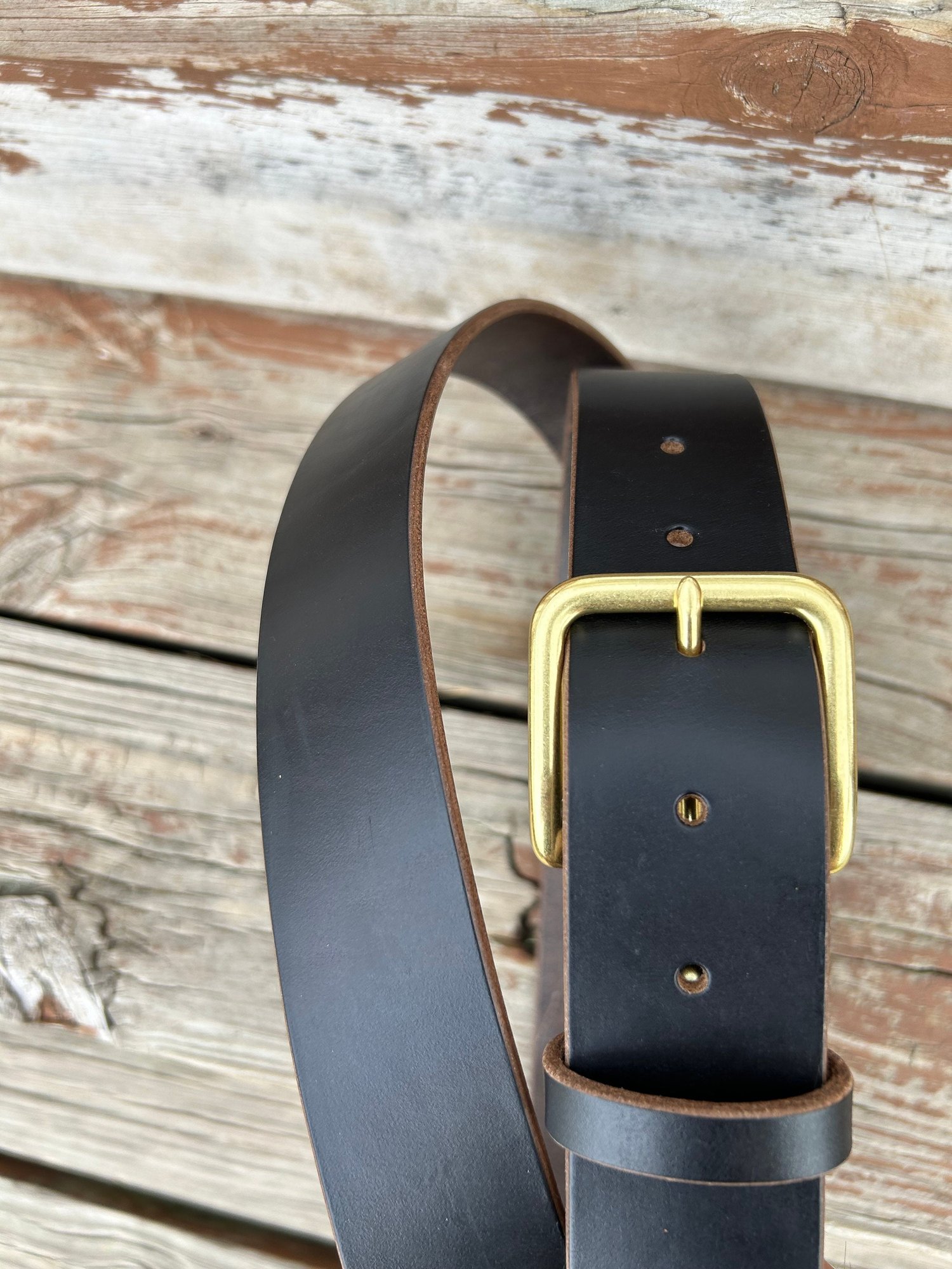 Horween Leather Belt - Black Chromexcel - 1.5" Horween Leather Belt - Black Chromexcel - 1.5"