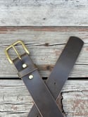 Horween Leather Belt - Dark Olive Chromexcel - 1.5"