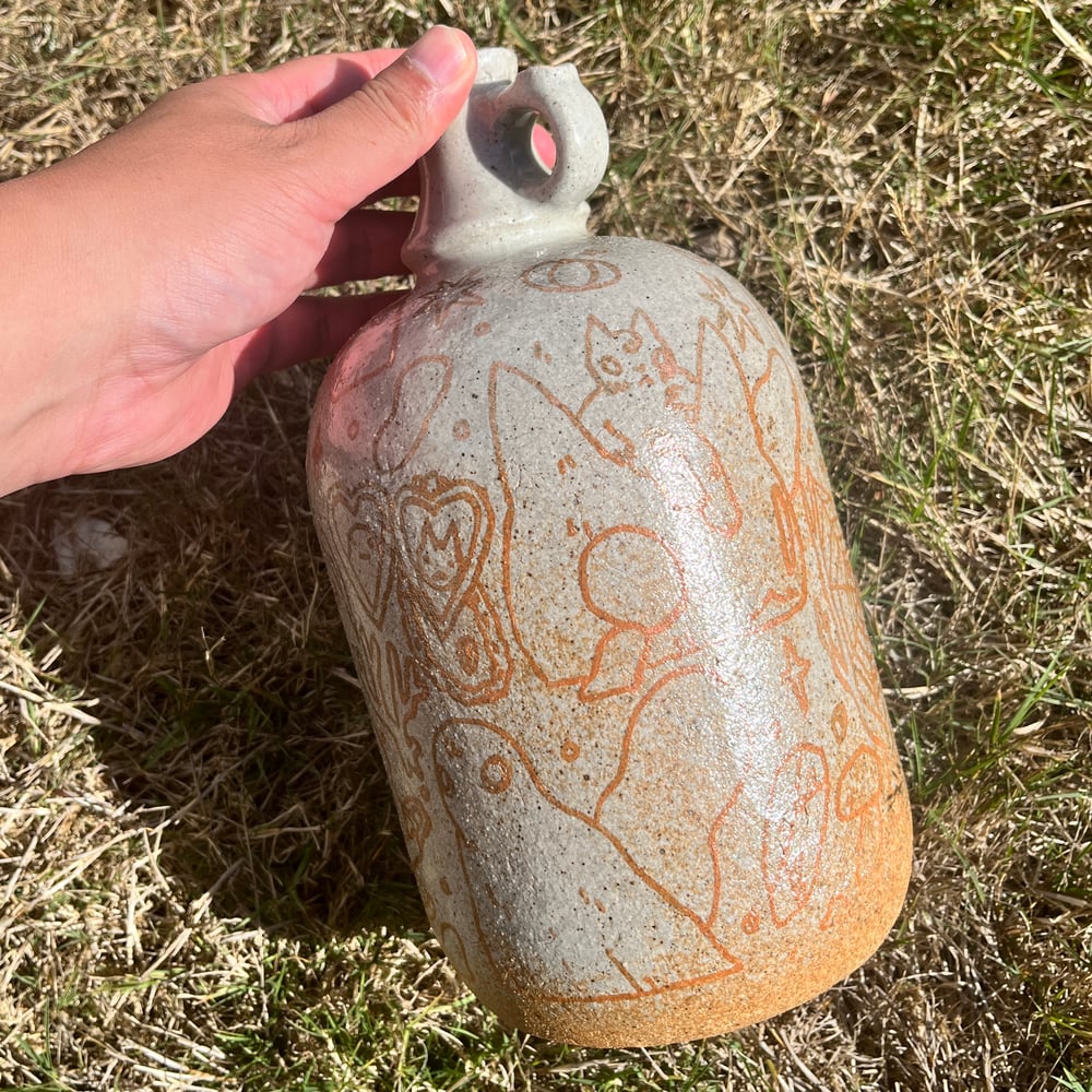 Image of Ceramic Jug with Ferric Decay