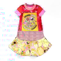 Image 4 of create art inspire change dancer 8/10 short sleeve courtneycourtney twirly dress vintage fabric 